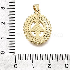 Ciondoli religiosi in ottone micro pavé con zirconi cubici trasparenti&nbsp;CU-CBAE7DF-10G-08