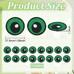 12 par de parches autoadhesivos de tela bordados por computadora&nbsp;PATC-BC0001-12C