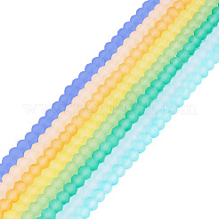 8 Stränge 8 Farben Backfarbe Milchglasperlenstränge&nbsp;FGLA-TA0001-05