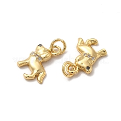 Ottone micro spianare pendenti zirconi&nbsp;KK-E068-VB789-2