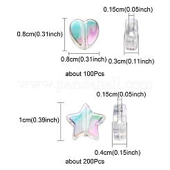 30 Stück 2 umweltfreundliche transparente Acrylperlen&nbsp;TACR-YW0001-71