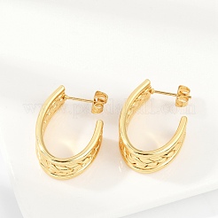 Boucles d'oreilles à tige en acier inoxydable 201&nbsp;EJEW-Q026-21G-B