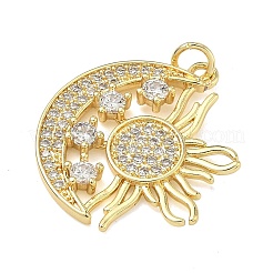 Pendentifs en laiton zircon cubique transparent&nbsp;KK-A293-06G