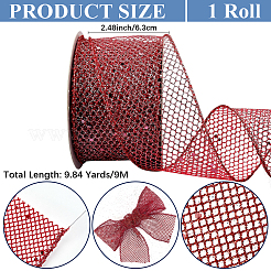9 m glitzerndes Polyesternetzband mit Pailletten&nbsp;OCOR-WH20012-15F