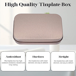 4 boîte de rangement pour bijoux en fer avec couvercle à charnière&nbsp;CON-SP0001-20C