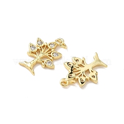 Pendentifs en laiton et zircone cubique transparent&nbsp;KK-G536-18G