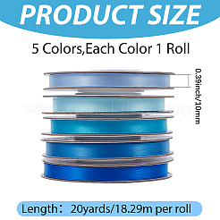 5 Rolle einseitiges Polyester-Satinband&nbsp;SRIB-CY0001-38A