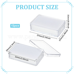 Boîtes de rangement rectangulaires en plastique PS pour pierres précieuses en vrac&nbsp;CON-WH0095-140B-01