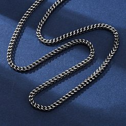Collane a catena a grano in acciaio inossidabile 304 da 2.5 mm&nbsp;NJEW-Q013-16B