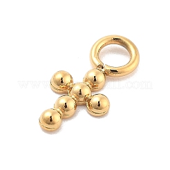 Breloques en acier inoxydable 304 plaquées par ions (IP)&nbsp;STAS-P379-17G