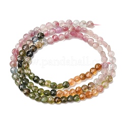 Colliers de perles de tourmaline multicolores naturelles à dégradé de couleurs&nbsp;G-D110-F02-01