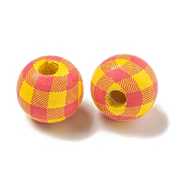Perles européennes en bois imprimées&nbsp;WOOD-G022-13C