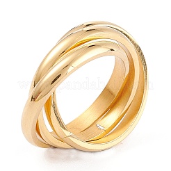 Anillos de dedo unisex de acero inoxidable 304 con revestimiento iónico (IP)&nbsp;RJEW-K233-06B-G