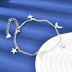 Braccialetti con ciondoli in acciaio inossidabile 304&nbsp;BJEW-K305-14S