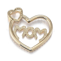 Pendentifs en laiton micro zircone cubique transparente&nbsp;ZIRC-F120-045G