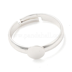 Einstellbare Messing Plättchen-Ring Basen&nbsp;KK-WH0001-002S-RS