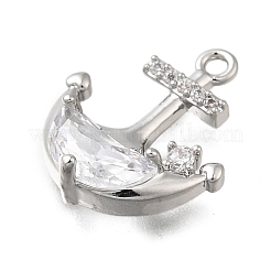 Pendentifs avec zircon cubiques à micro-pavés en laiton&nbsp;KK-Q048-09P