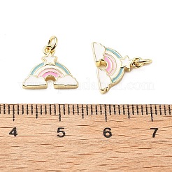 Breloques d'émail en laiton&nbsp;KK-L237-028G-04