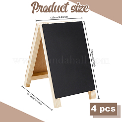4 lavagna bifacciale in legno&nbsp;AJEW-GO0004-56