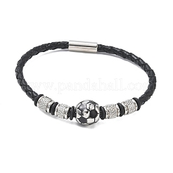 Geflochtene Armbänder aus Mikrofaser-Lederband&nbsp;BJEW-C153-01D