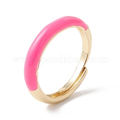 Verstellbarer Ring aus Emaille&nbsp;RJEW-F124-08-G