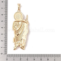 Pendentifs en laiton zircon cubique clair&nbsp;KK-Z050-03G-04