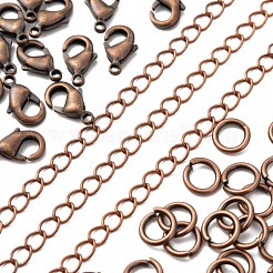 DIY Messing verdrehte Ketten Halskette Herstellungssets&nbsp;DIY-LS0002-88R