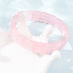 Bracelets extensibles unisexes en perles de quartz rose naturel&nbsp;G-K303-02L