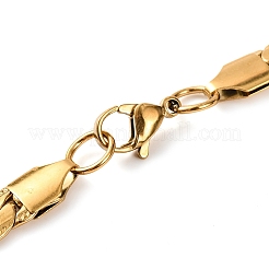 Halsketten aus gedrehtem Edelstahl 304 für Damen&nbsp;NJEW-G140-08A-G