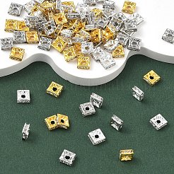 90 Uds. Cuentas espaciadoras de rhinestone de latón de 3 colores&nbsp;KK-YW0004-58