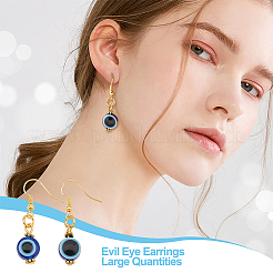 DIY-Set zur Herstellung blauer Ohrringe mit bösem Blick&nbsp;DIY-AR0002-85