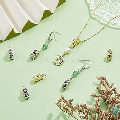 8 Stück 2 Farben Messing Micro Pave Zirkonia Donut Bügel&nbsp;KK-HS0001-03