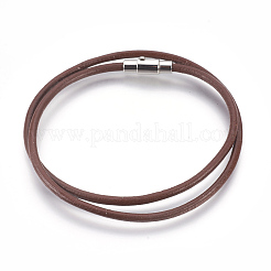 Armbänder / Halskette aus Lederband&nbsp;BJEW-JB03920-M