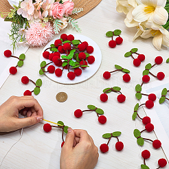 3 Beutel Wollbommel-Kirsch-Hängebanner&nbsp;DIY-CP0013-53