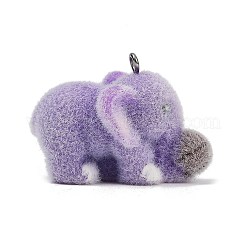 Pendentifs en résine floquée&nbsp;RESI-P044-02A-P