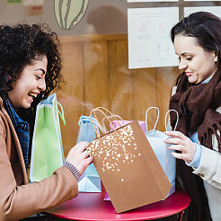 12 Stück 3 Farben Geschenktüten aus Goldprägungspapier&nbsp;CARB-TA0001-02