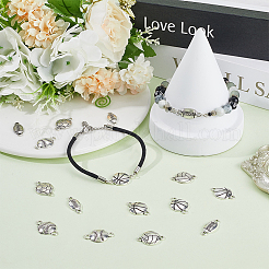 50 stücke 5 arten tibetischen stil sport ball legierung stecker charms&nbsp;TIBE-SC0001-95
