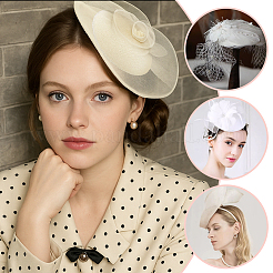 Runde Fascinator-Hutbasis aus Eva-Stoff für Millinery Magic&nbsp;AJEW-WH0248-846A