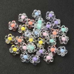 30pcs 6 Farben transparente Acrylperlen&nbsp;TACR-YW0001-95