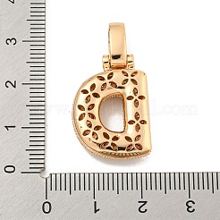 Messing micro pave klare zirkonia anhänger&nbsp;KK-B099-01G-D