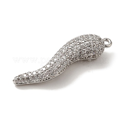 Ciondolo in ottone placcato cremagliera con micro pavé di zirconi cubici&nbsp;KK-A229-03G-P