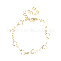 Messing-Gliederkettenarmbänder für Frauen&nbsp;BJEW-C140-11G