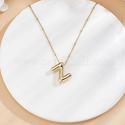 1 chaîne en laiton avec pendentifs en alliage de lettres&nbsp;NJEW-LP0001-41Z-G