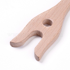 Ensembles de fourchettes à tricoter en bois et d'aiguilles à gros yeux&nbsp;TOOL-WH0079-53