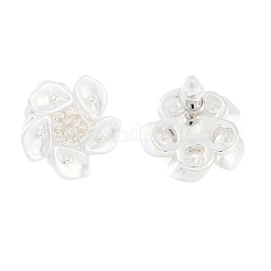 Pendiente de latón con forma de flor&nbsp;EJEW-L288-006S