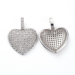 Pendentifs en laiton zircon cubique transparent&nbsp;KK-I658-36P