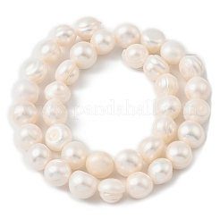 Fili di perle di perle d'acqua dolce coltivate naturali&nbsp;PEAR-P064-19I-05E