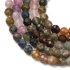 Fili di perline di tormalina multicolore naturale sfumata&nbsp;G-D110-A02-01