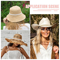 2 chaînette de chapeau en plastique CCB&nbsp;HJEW-CO00006