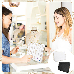 Présentoirs à bijoux en velours avec dos incliné en fer&nbsp;ODIS-WH0079-111